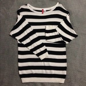 Divided Striped Oversized Sweater